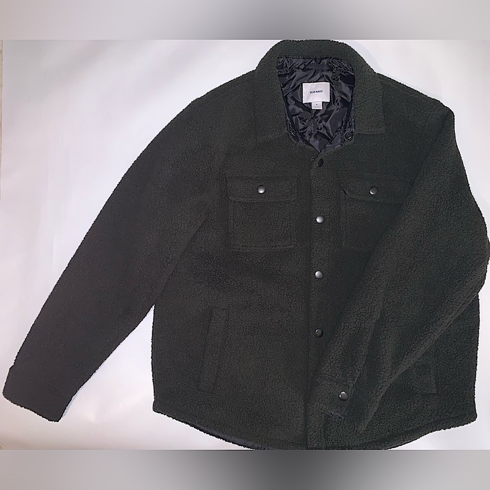 Sherpa Shacket Snap Button Mens XL